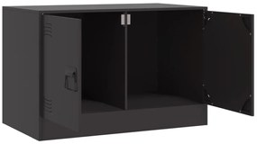 fekete acél TV-szekrény 67 x 39 x 44 cm