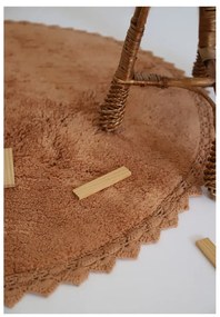 Téglavörös mosható kézi szövésű pamut kerek szőnyeg ø 110 cm Perla Toffee – Nattiot