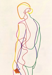 Poszter 70x100cm Szivárványos vázlat