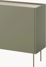 Desin komód 220 cm négyajtós - olíva / nagano tölgy