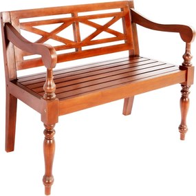 vidaXL sötétbarna tömör mahagóni Batavia pad 98 cm