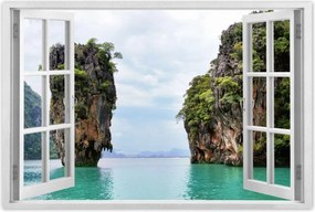 Poszterek 90x60 Magányos szikla a trópusokon