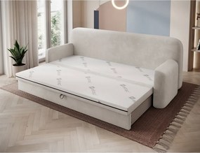 Bézs kordbársony kinyitható-tárolóhelyes kanapé 236 cm Elioss – ELTAP