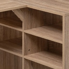 L alakú sarok íróasztal / számítógépasztal polcokkal 110x69cm, sonoma tölgy - Intenso Home