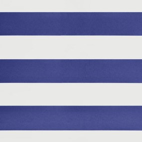 kék és fehér szövet és alumínium behúzható napellenző 4 x 3 m