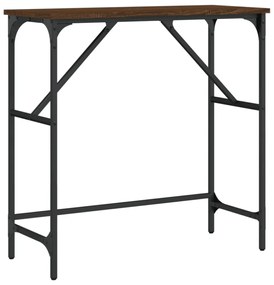barna tölgyszínű szerelt fa tálalóasztal 75x32x75 cm