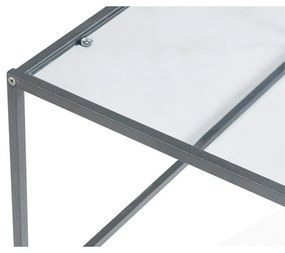 Lizbon Black konferenciaasztal sötét üveggel