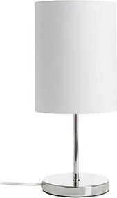 RENDL NYC/RON 15/20 asztali lámpa Polycotton fehér/króm 230V LED E27 15W