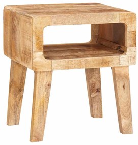 Végasztalok polcokkal 40 x 32 x 46 cm tömör mangófa