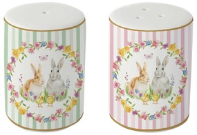 Húsvéti nyuszis porcelán só- borszóró szett Happy Easter