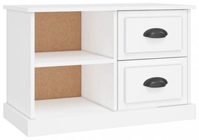 fehér szerelt fa TV-szekrény 73 x 35,5 x 47,5 cm