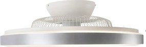 Ezüst színű mennyezeti ventilátor csillag effektussal ,LED-del, fényerőszabályzóval és távirányítóval (60cm)