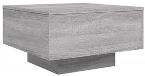 Szürke sonoma színű szerelt fa dohányzóasztal 55x55x31 cm