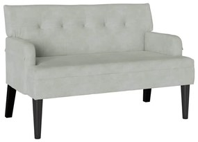 vidaXL Chesterfield Pad Világosszürke 112 x 65,5 x 75 cm Bársony