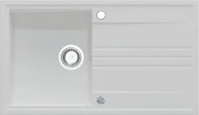 LUKA 1B 1D 860x500 gránit mosogató Fehér GRANMASTER
