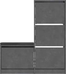 Dude cipősszekrény, szürke, 105 cm
