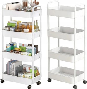 Szekrény Konyhai Polc Fürdőszoba Könyvespolc Mobil Rendszerező Gurulós Babakocsi