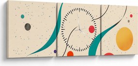 Kép - Minimalista színes illusztráció (órával) (90x30 cm)
