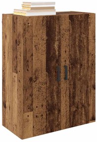 Fali Szekrények 2 pcs Régi fa 69.5 x 34 x 90 cm Faanyag