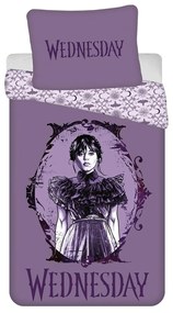 Jerry Fabrics pamut ágynemét Wednesday Purple, 140x 200 cm, 70 x 90 cm