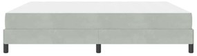 Boxspring ágy matraccal Világosszürke 180 x 200 cm Bársony