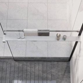 Króm alumínium zuhanypolc walk-in zuhanyfalhoz 80 cm