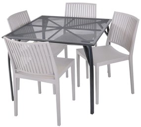 Bézs műanyag kerti szék Bars - Rojaplast