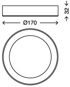 Briloner 7122-014 - LED mennyezeti lámpatest FIRE LED/11W/230V 3000K átm. 17 cm