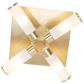 Modern fürdőszobai mennyezeti lámpa sárgaréz 4-lámpás IP44 - Bath