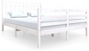 vidaXL fehér tömör fa ágykeret 160 x 200 cm