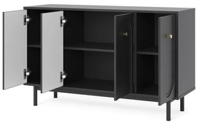 Komód Fekete/Arany Színben. MAZOMA KOMODA 4D