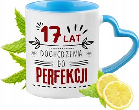 Születésnap 17 17-es 17-es Kék Bögre Szív Alakú Füllel Ajándék