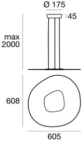 Linea Light 90348 - LED Csillár zsinóron ANTIGUA LED/38W/230V 60,8 cm CRI 90 fehér
