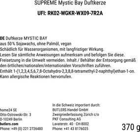SUPREME szójaviasz illatgyertya Mystic Bay 370 g