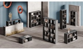 Szürke könyvespolc beton dekorral 70x198 cm Berlin – TemaHome