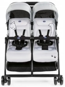 Chicco - Babakocsi ikreknek OHLALA TWIN Silver Macska ezüst