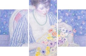 Kép - Frederick Carl Frieseke,  The Basket of Flowers, reprodukciók (90x60 cm)