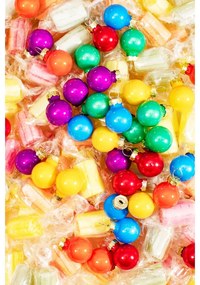 Üveg kézzel készített karácsonyfadísz készlet 36 db-os ø 2 cm Rainbow Mini – Sass &amp; Belle