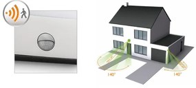 Philips 17274/47/16 – LED Kültéri lámpa érzékelővel RACCOON 1×LED/3W IP44