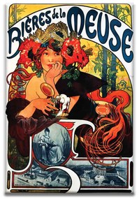 Alfons Mucha Meuse kerámiakép üvegkép, falikép