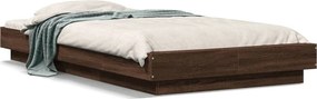 vidaXL barna tölgyszínű szerelt fa ágykeret 75 x 190 cm