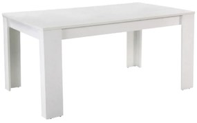 Étkezőasztal, fehér, laminált DTD, 160x90 cm, TOMY NEW