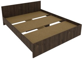 Pietro II NEW Kétszemélyes ágykeret 160x200, ágyráccsal bronz-tölgy