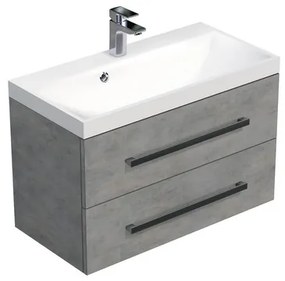 SAT Cube Way Fürdőszobaszekrény mosdóval 80x53x40 cm beton CUBE280ZBE