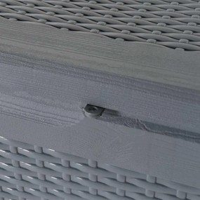 Szürke Pp Rattan Kerti Tárolóláda 270 L