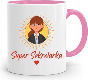 Rózsaszín Bögre Ajándék Titkárnőnek Szuper nyomott mintával