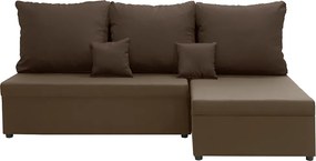 BODZO Kinyitható sarokkanapé Világosbarna/sötétbarna