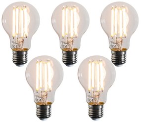 5 darabos szett Okos E27 LED izzók A60 átlátszó 7W 806 lm 1800-3000K, Kelvinben szabályozható