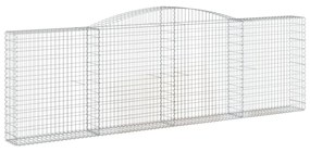 7 db íves horganyzott vas gabion kosár 400x30x120/140 cm