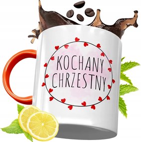 Narancssárga Bögre Keresztanyának Ajándék fényképes nyomattal